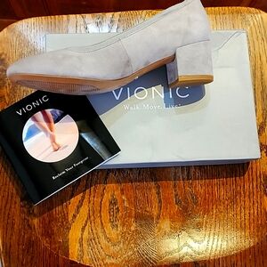 Grey Suede Vionic Pumps